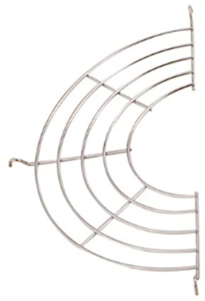 Halbrundes Edelstahl-Ölablassgestell, Wok-Kühlgestell, Hausbacken, Speiseöl-Tropffilter für Tempura, Frittierte Speisen, Rostfreies Bratgestell (27,5/33,5 Cm)(L)