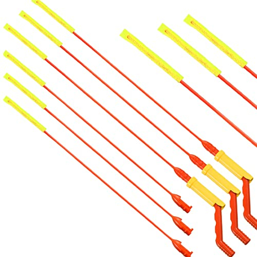 Kit de Serpiente de Fregadero de Desagüe Eliminador de Obstrucciones de Desagüe Herramienta de Limpieza de Sinfín de Alivio de Drenaje Incluye Manija Giratoria y Varitas de Recarga Micro-Gancho (6)