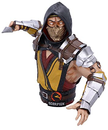 Nemesis Now Offiziell lizenzierte Mortal Kombat Skorpionbüste, Gelb, 29,5 cm, Kunstharz