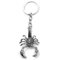 VNEWSCHI Porte-clés punk scorpion en acier inoxydable avec pendentif en forme de scorpion pour homme, porte-clés de sac, porte-clés de voiture, accessoires, Argenté., S