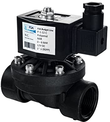 FSA Magnetventil Kunststoff PA6 1 12V DC 0-6 bar NBR stromlos geschlossen