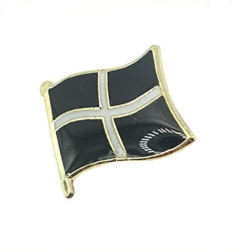 Cornwall Anstecknadel, Motiv: Cornwall, Metall-Emaille, County-Flagge, Metall