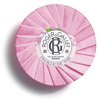 Roger&Gallet – Savon bienfaisant Feuille de Thé 100g - Thé noir de Ceylan Santal - 95% d'ingrédients d'origine naturelle