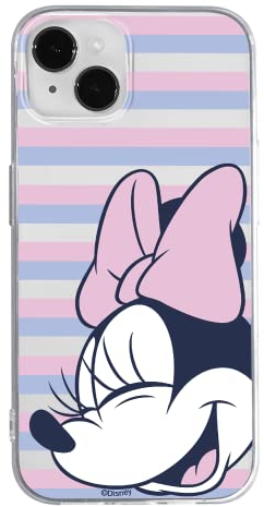 ERT GROUP Handyhülle für Apple iPhone 14 Original und offiziell Lizenziertes Disney Muster Minnie 022 optimal an die Form des Handy angepasst, teilweise transparent