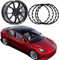 Auto Rad schutzring Reifen Felgenschutz Felgen Nabenschutz Dekorstreifen, 4 STÜCKE Auto Felgen Kantenschutz Radschutzring Auto Reifenschutz, 16-20 Zoll Radkantenring, Rimblade ( Color : Black , Size :