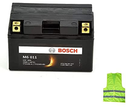 Kompatibel mit KTM LC4 Adventure 640 ab Baujahr 2003 bis 2007 Bosch Akku YTZ10S-BS YTZ10S-4 M60110 Bereit zum Aufladen von Batterien 8 Ampere 12 Volt 150 x 87 x 93 mm