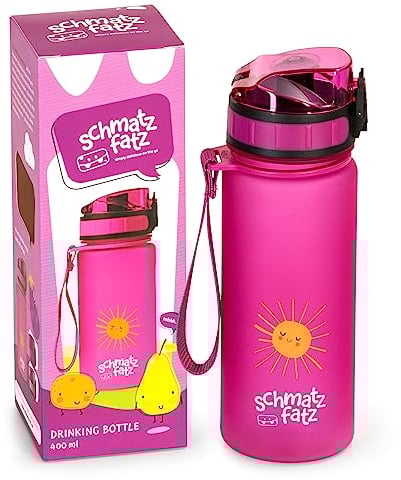 schmatzfatz Botella Agua Termica Antigoteo para Mantenerla Fría, Botellas de Agua para Adultos, Botella Gym y Fitness para Mujeres y Hombres, Botella de Agua sin BPA, Termo Agua Water Bottle, Morada