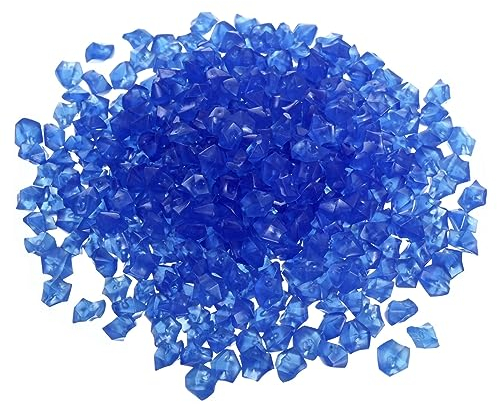 sourcing map 1000Stk Glühende Steine 8-10mm Leuchtende Kieselsteine Dekoration Dunkel Leuchtende Steine Dekoration Heimwerkerbedarf Dunkel Blau für Garten Topfpflanze Fischtank