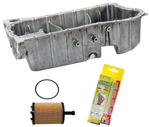 ATEC Germany 1x Ölwanne inkl. Ölablassschraube, 1x Dichtung, 1x Ölfilter Kompatibel mit SEAT ALHAMBRA (7V8, 7V9), LEON (1M1), VW BORA I (1J2), BORA Variant (1J6), GOLF 4, SHARAN (7M8, 7M9, 7M6)