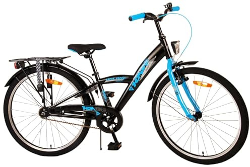 Volare Thombike Kinderfahrrad - Jungen - 24 Zoll - Schwarz Blau