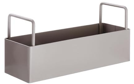 BUTLERS Küchenorganizer mit Griffen L25 x B9 x H12 cm aus Metall in Taupe -Sideline- Behälter zur Aufbewahrung und Organisation von Utensilien, Geschirr, Gewürzen, Vorratsdosen, Pflanztöpfen