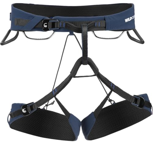 Wild Country Mosquito Pro Rock Climbing Harness - Adjustable, Lightweight Harness for Trad & Alpine Climbing - Navy - Large