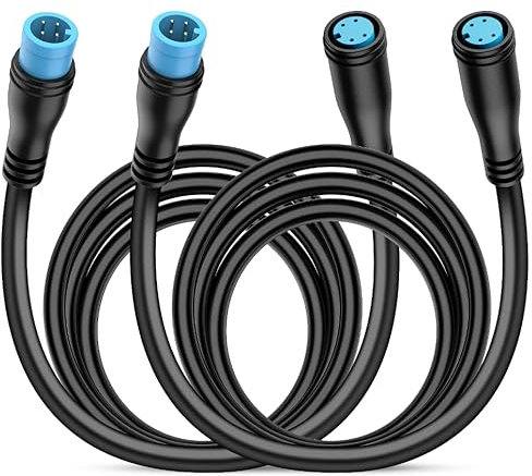 Nilight 2 Pack 5FT 4 Pin Extension Cable Cord for 4PCS Car Underglow Neon Accent Strip Lights 252 LEDs RGB 8 Color Wire Harness 5 Feet Underglow Lights Extension Wire Plug and Play, 2 Years Warranty