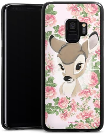 DeinDesign Slim Case extra dünn kompatibel mit Samsung Galaxy S9 Duos Silikon Handyhülle schwarz Hülle Bambi Disney Offizielles Lizenzprodukt