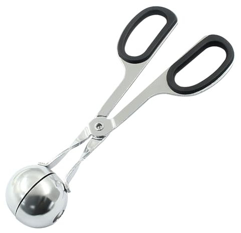 Piutouyar Mini paletta per polpette da 3,3 cm, in acciaio inox, senza bastoncini, paletta per torte, gelati, impasti per biscotti