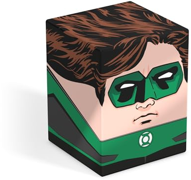 Ultimate Guard Squaroes DC - Liga de la Justicia 006 - Linterna Verde - Caja de almacenamiento de tarjetas coleccionables de cómics/superhéroes - 3 x 2.95 x 3.94 pulgadas