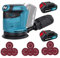 11,000RPM Random Orbital Sander for Makita 18V 3.0AH Battery*2 with 12Pcs Sanding Discs Brushless Motor Cordless Orbit Sander for Sanding, Polishing Wood, DIY, Home Improvements.