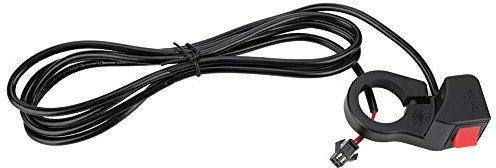 Elektrischer Fahrrad-Wippschalter, Schwarzer PVC-Universal-elektrischer Fahrrad-Wippschalter mit 1,5 M Kabel für 0,9-Zoll-Lenkerdurchmesser