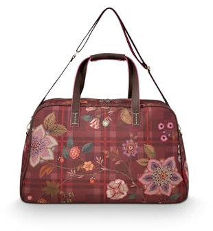 Pip Studio Tovy Weekend Bag Medium Flores Felices Red 57x22x37cm