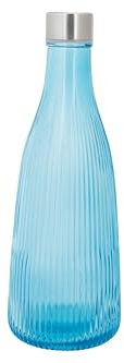 Cosy & Trendy - Botella de cristal Atla, 1L, azul azul con tapa