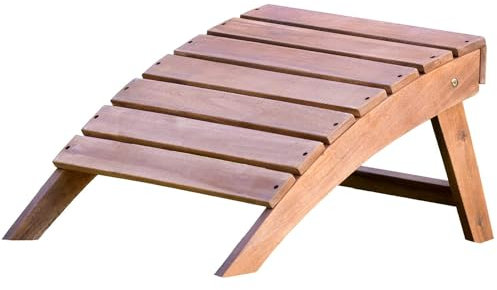 Adirondack Fußhocker Hartholz-Fußhocker Outdoor Ottomane Fußstütze Holzakzent Möbel für Garten Terrasse Hinterhof Balkon Deck