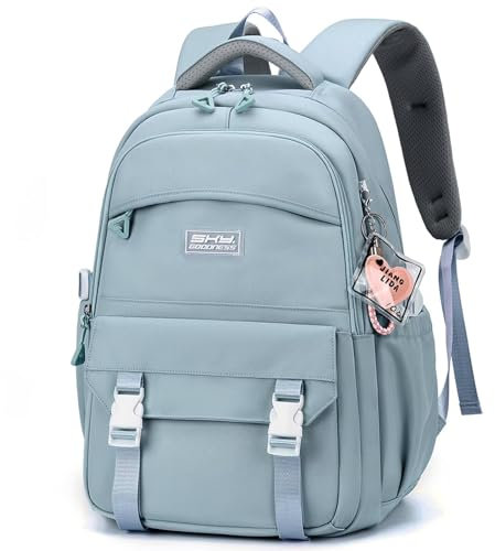 Clufar Schulrucksack Teenager Jungen Rucksack Herren Damen für Schule Wasserdicht Daypacks Schulranzen Jungen 5 klasse Leichter Schultasche Backpack School Bag für Causal Travel Reisen,Blue