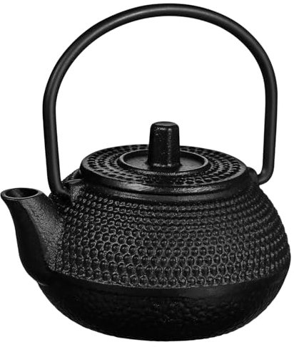 PAMINGONO Mini Cast Iron Teapot Tea Kettle for Home Office Rustproof Small Teapot for Chinese Tea