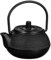 PAMINGONO Hand Crafted Cast Iron Small Teapot Tea Kettle Tea Pot Stylish Home Office Decor Black a Size