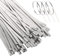 LOPYXBR 200PCS Stainless Steel Cable Ties, 4.6×350mm Metal Zip Ties Reusable 304 Stainless Zip Tie with Steel Ball Stopper, Metal Tie Wraps Outdoor for Exhaust Wrapping, Fixed Fence Exhaust Wrapping