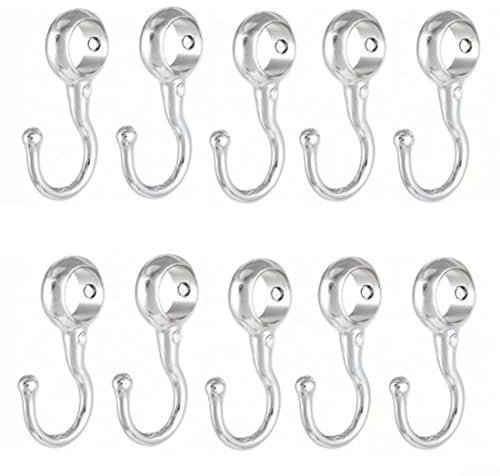 Lecreatekit Ganci regolabili per tubi in acciaio inox, asta regolabile per armadio, appendiabiti per armadio, vasi da bagno (25 mm)