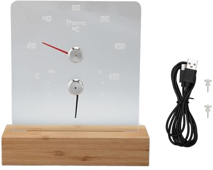 Sauna -Thermometer Hygrometer 2 in 1 RGB LED -Holzbasiswand montierbar freistehende Hygrothermografie für die Messung der Temperaturfeuchtigkeit in Sauna -Räumen Dampfräume (Celsius 0 ℃ -120 ℃)
