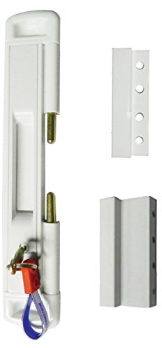 CAL Slide-Lok - Sliding Patio Door Lock for Single Doors with 2 Keep Options (White)