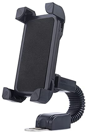 SUNSEATON Supporto Telefono Moto, Porta Cellulare Anti Shake per 3.5-6.5 Pollici Smartphone Ruotabile a 360°, Universale Titolare Scooter Moto Elettrica Specchio