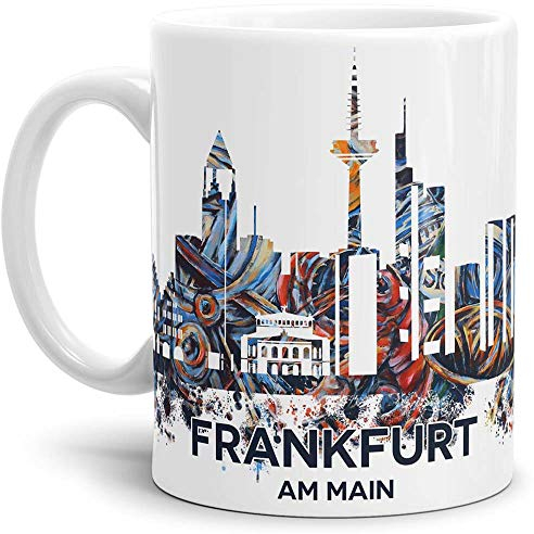 Tassendruck Frankfurt-Tasse Skyline - Kaffeetasse/Mug/Cup - Qualität Made in Germany