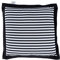 Homescapes Stuhlkissen schwarzen Streifen 100% Baumwolle mit Polyester Füllung