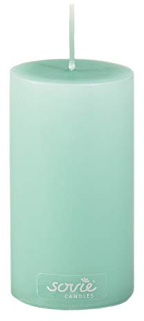 Sovie CANDLES Stumpenkerze Jadegrün - Ø 50mm x 100mm mit ca. 28 Stunden Brenndauer – Hochwertige Flachkopfkerze für Tischdekoration, Feier & festliche Anlässe