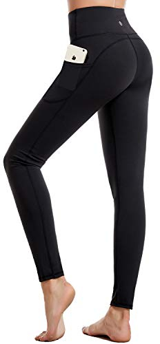 CAMBIVO Sport Leggings Damen Lang, Sporthose High Waist mit Handytasche, Leggins mit Handytasche, YogahoseTights Blickdicht für Sport, Freizeit, Fitness