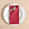 Fingercraft Cloth Napkins in Cotton Linen Blend Fabric Set of 12 Mitered Corners for Every Day Use Pre Shrunk and Good Absorbency Christmas Cloth Napkin, Red