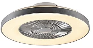 Qazqa - Design Deckenventilator mit beleuchtung Silber mit Sterneneffekt 60cm inkl. LED Dimmbar mit Fernbedienung - Climo Dimmer I Dimmbar I Schlafzimmer - Kunststoff Rund - I LE