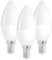 SES Small Screw E14 3 Pack Long Lasting Candle LED Lamps, 5w Equivalent - Warm White, 470 Lumens