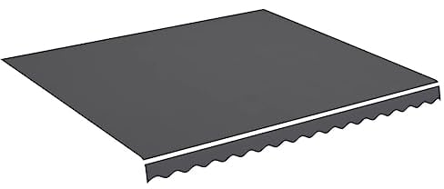 vidaXL Tela de Repuesto para Toldo Parte Superior Dosel Lona Recambio Jardín Patio Terraza Balcón Parasol Refugio Impermeable Gris Antracita 4x3,5 m