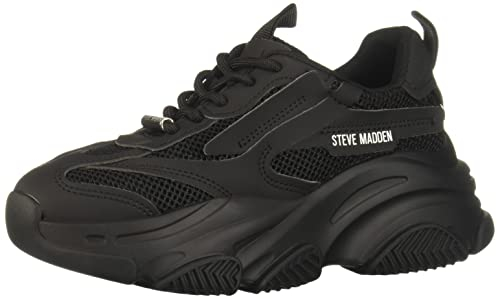 Steve Madden Damen Possession Sneaker, Schwarz, 38 EU