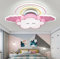 CNMKLM Kinderzimmer Deckenleuchte LED Dimmbare Mit Fernbedienung Jungen Mädchen Deckenlampe Acryl Wolken Regenbogen Deko Schlafzimmer Cartoon Kronleuchter Kinder Zimmer Esstisch Flur Deckenlich