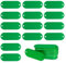 Targhette vuote in alluminio anodizzato, con 2 fori, confezione da 25 (verde)
