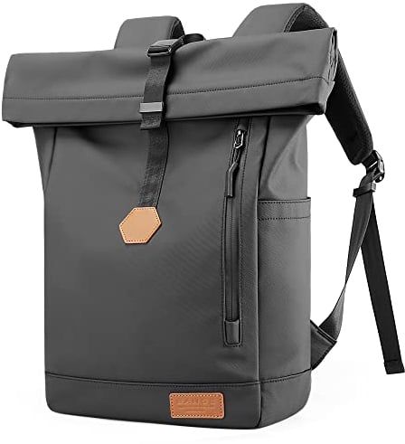 BANGE Rolltop-Rucksack Große Kapazität Casual Rucksack Laptop Rucksack Quadratische Reiten Wasserdichte Männer Rucksack schwarz
