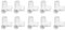 Raccords d'angle à 3 voies, 10 pièces raccords de tuyau à 3 voies en plastique PVC connecteur d'angle en T à angle droit, connecteurs de tuyau en PVC coudé en PVC 20 mm de diamètre intérieur(Blanc)