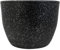 Meliflor Maceta Cerámica Redonda 25x19cm Negro Estrellado Duraderas y Resistentes - Decoración - Hogar y Jardín - Artesanalmente Fabricado en España