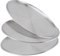 NAMYEUT 3 bandejas redondas de metal para pizza de 26 cm, de acero inoxidable, para camping, redondas, antiadherentes, para hornear