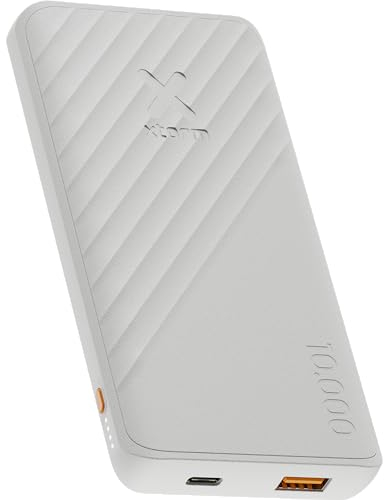 Xtorm Go2 Powerbank - 10.000mAh - 1x USB-A, 1x USB-C - Leistungsstarke Powerbank - Schnelllader für Samsung und iPhone - Nachhaltige Technologie - Ash White