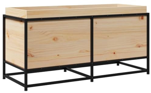 vidaXL Jardinera de madera maciza de pino 100x40x50 cm, jardinera de exterior, jardinera para flores, macetero para tomates, jardinera de patio